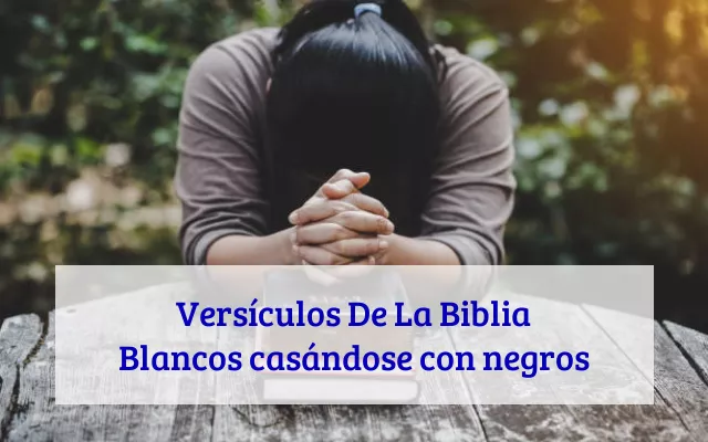 Versículos De La Biblia Blancos casándose con negros