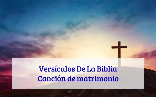 Versículos De La Biblia Canción de matrimonio