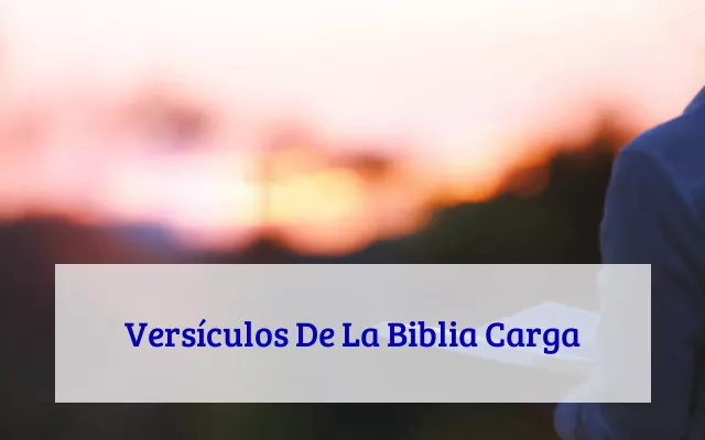Versículos De La Biblia Carga
