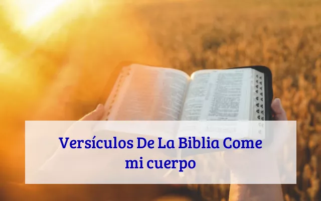 Versículos De La Biblia Come mi cuerpo