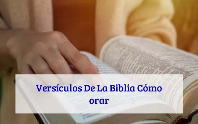 Versículos De La Biblia Cómo orar