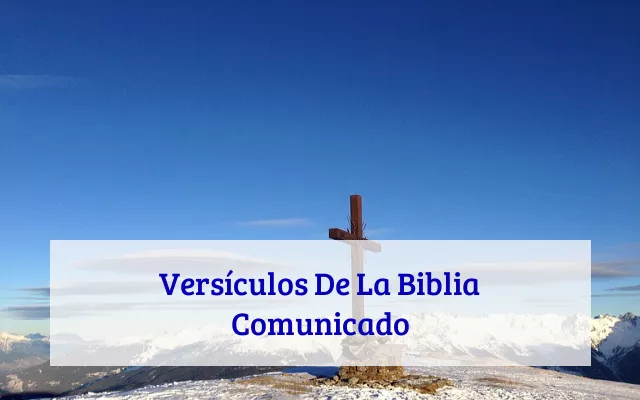 Versículos De La Biblia Comunicado