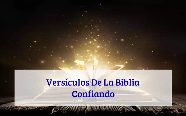 Versículos De La Biblia Confiando