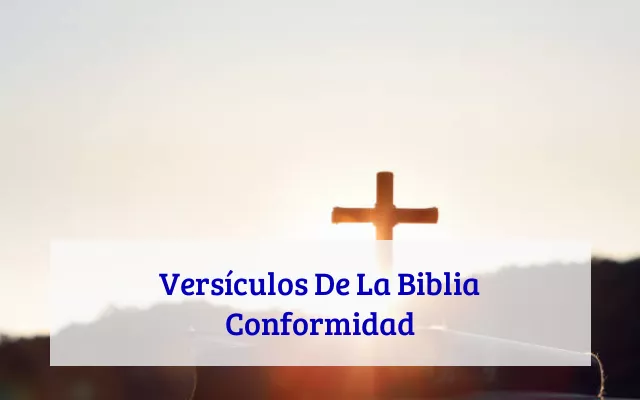 Versículos De La Biblia Conformidad