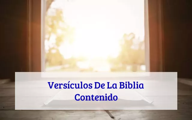 Versículos De La Biblia Contenido
