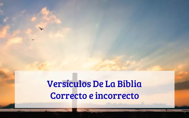 Versículos De La Biblia Correcto e incorrecto