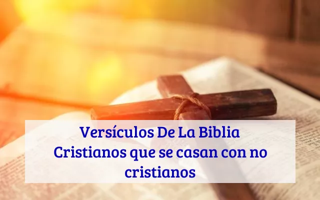 Versículos De La Biblia Cristianos que se casan con no cristianos