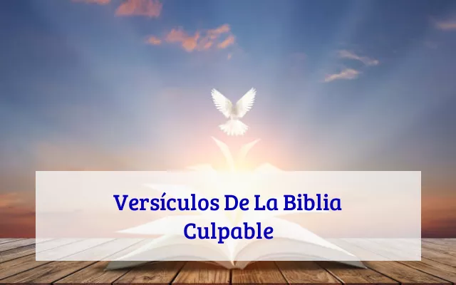 Versículos De La Biblia Culpable