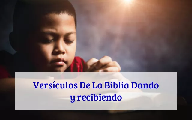 Versículos De La Biblia Dando y recibiendo