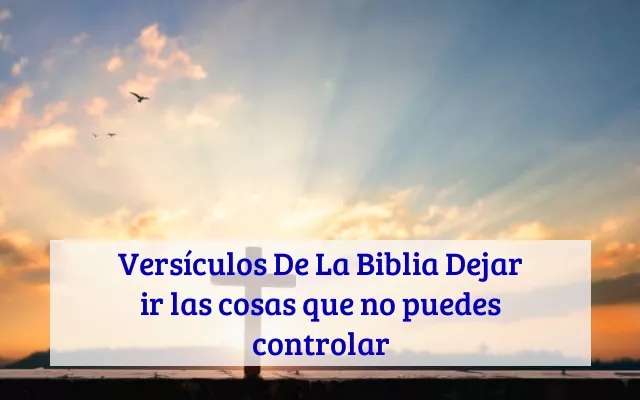 Versículos De La Biblia Dejar ir las cosas que no puedes controlar