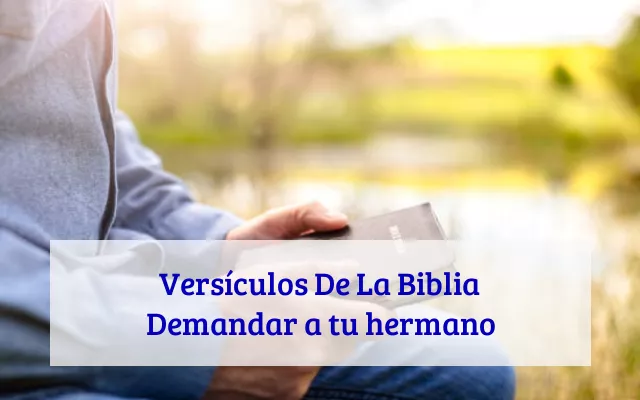 Versículos De La Biblia Demandar a tu hermano