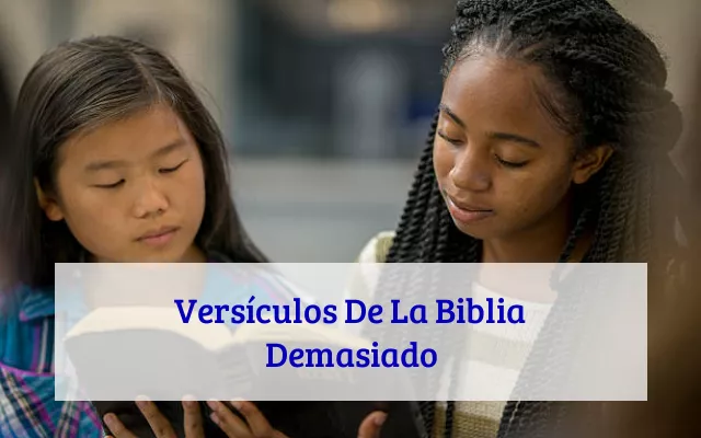 Versículos De La Biblia Demasiado