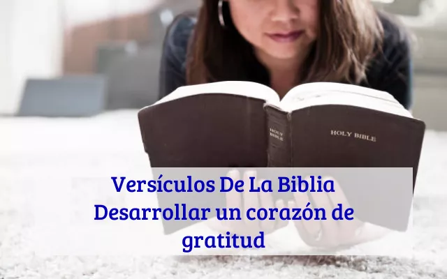 Versículos De La Biblia Desarrollar un corazón de gratitud
