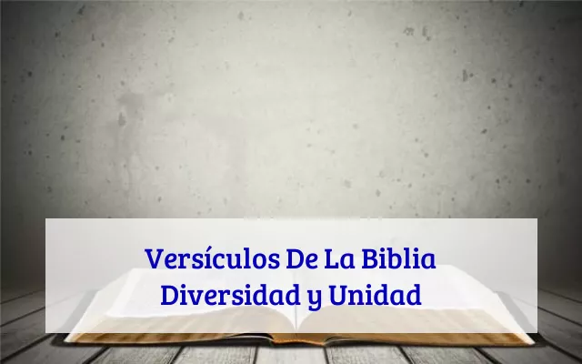 Versículos De La Biblia Diversidad y Unidad