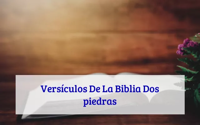 Versículos De La Biblia Dos piedras