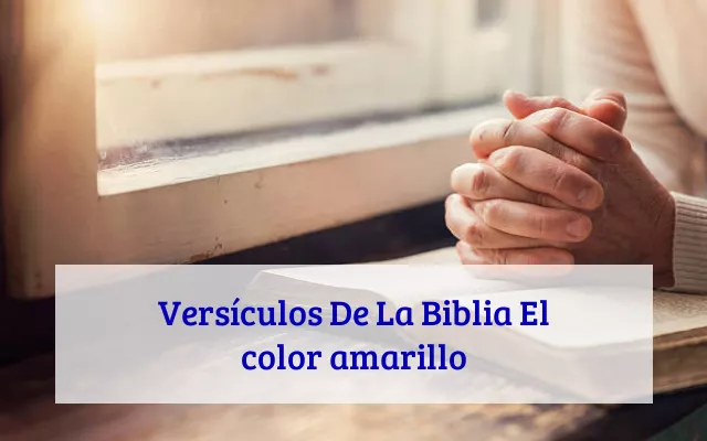 Versículos De La Biblia El color amarillo