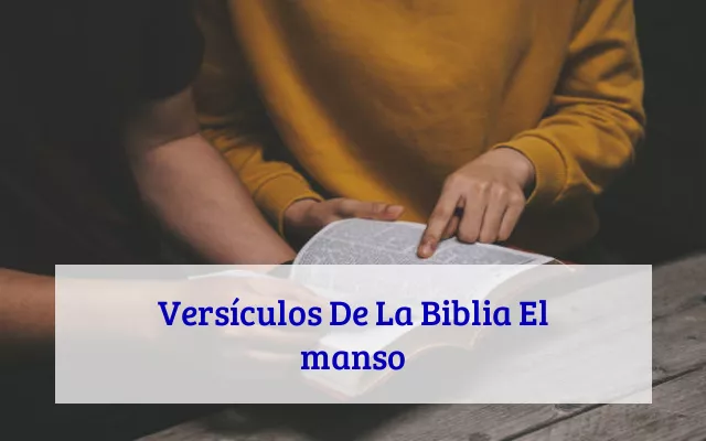Versículos De La Biblia El manso