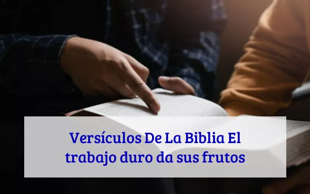 Versículos De La Biblia El trabajo duro da sus frutos