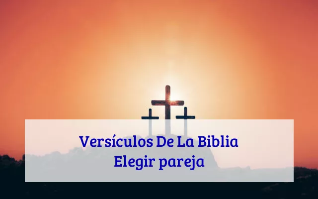 Versículos De La Biblia Elegir pareja