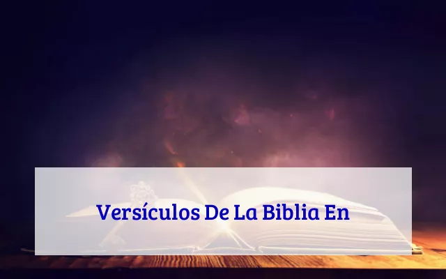 Versículos De La Biblia En