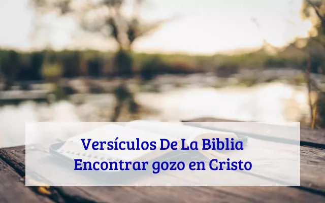 Versículos De La Biblia Encontrar gozo en Cristo