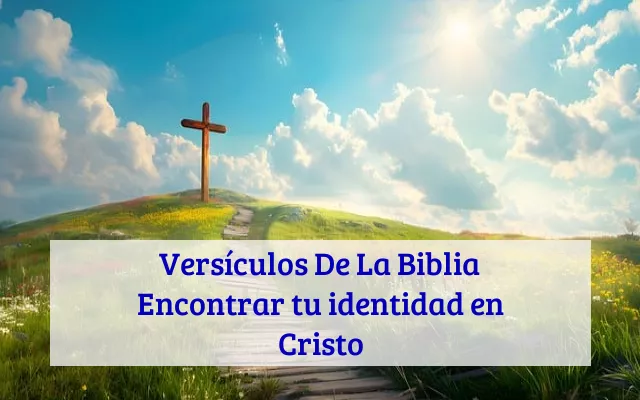 Versículos De La Biblia Encontrar tu identidad en Cristo