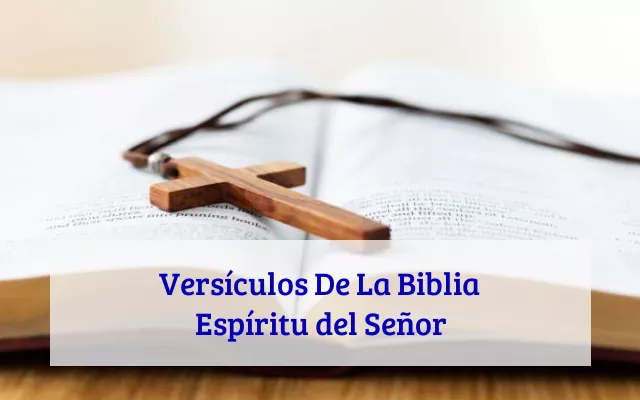 Versículos De La Biblia Espíritu del Señor