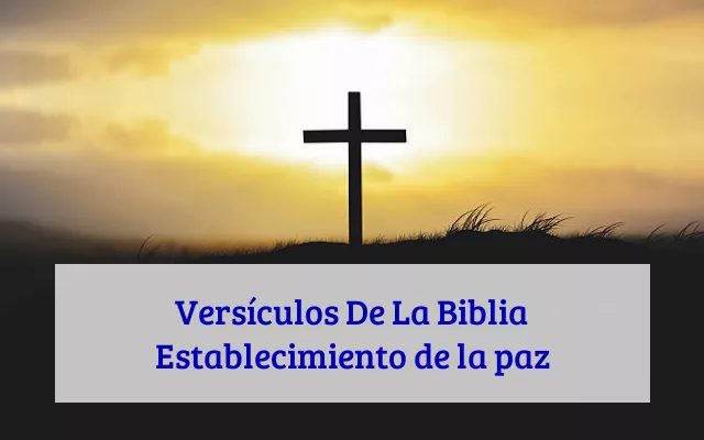 Versículos De La Biblia Establecimiento de la paz
