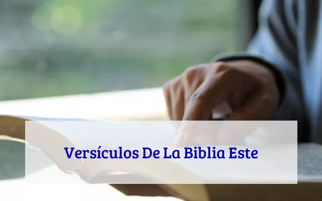 Versículos De La Biblia Este