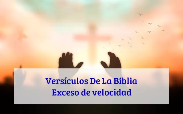Versículos De La Biblia Exceso de velocidad