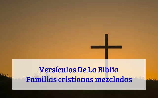 Versículos De La Biblia Familias cristianas mezcladas