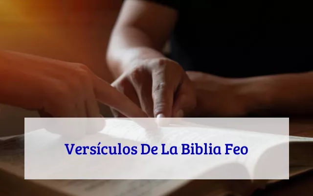 Versículos De La Biblia Feo