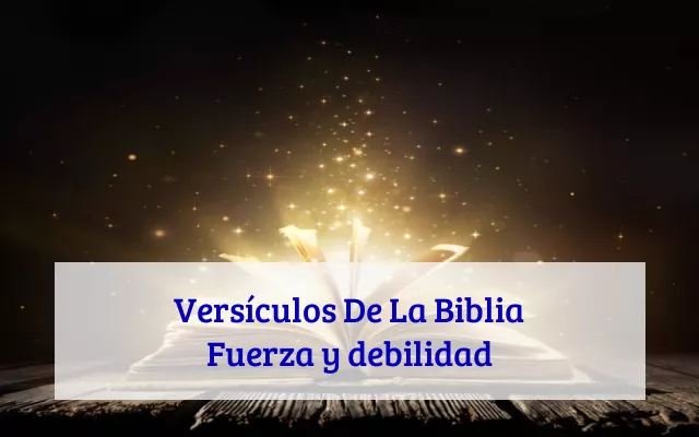 Versículos De La Biblia Fuerza y debilidad