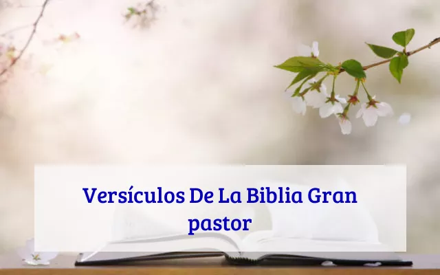 Versículos De La Biblia Gran pastor