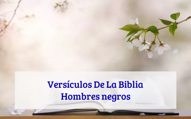 Versículos De La Biblia Hombres negros