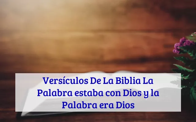 Versículos De La Biblia La Palabra estaba con Dios y la Palabra era Dios