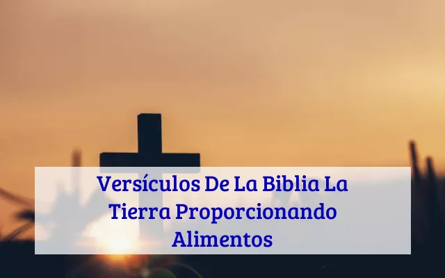 Versículos De La Biblia La Tierra Proporcionando Alimentos