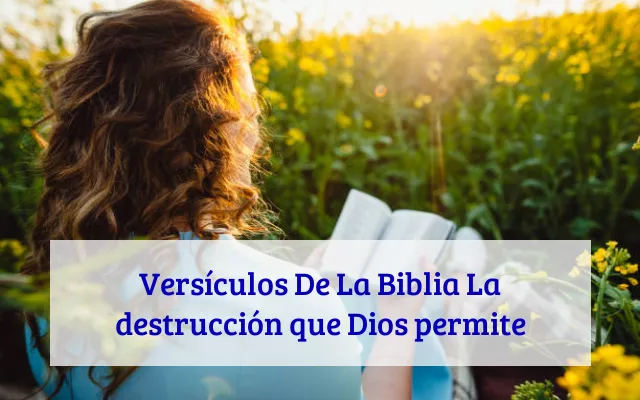 Versículos De La Biblia La destrucción que Dios permite