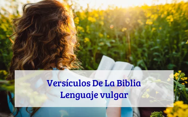 Versículos De La Biblia Lenguaje vulgar