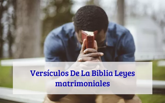 Versículos De La Biblia Leyes matrimoniales