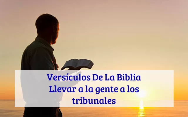 Versículos De La Biblia Llevar a la gente a los tribunales