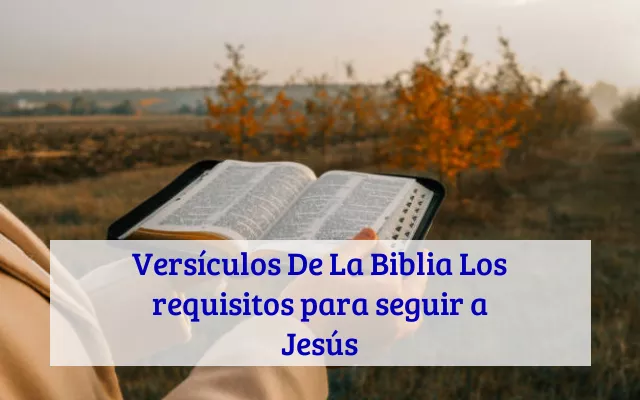 Versículos De La Biblia Los requisitos para seguir a Jesús