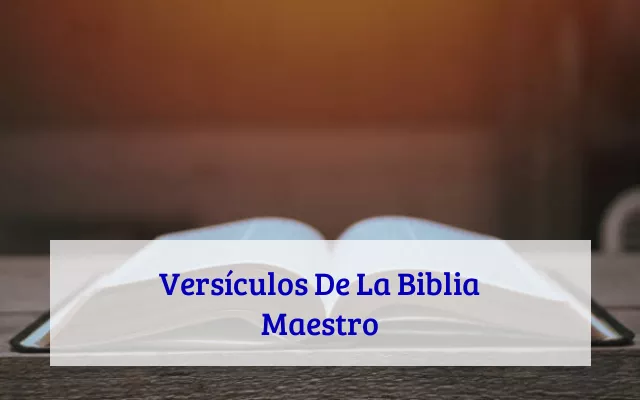 Versículos De La Biblia Maestro