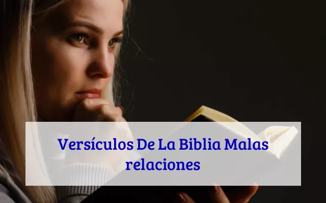 Versículos De La Biblia Malas relaciones