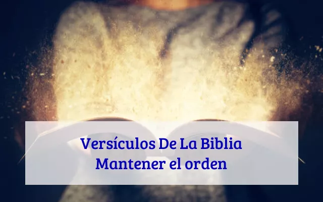 Versículos De La Biblia Mantener el orden