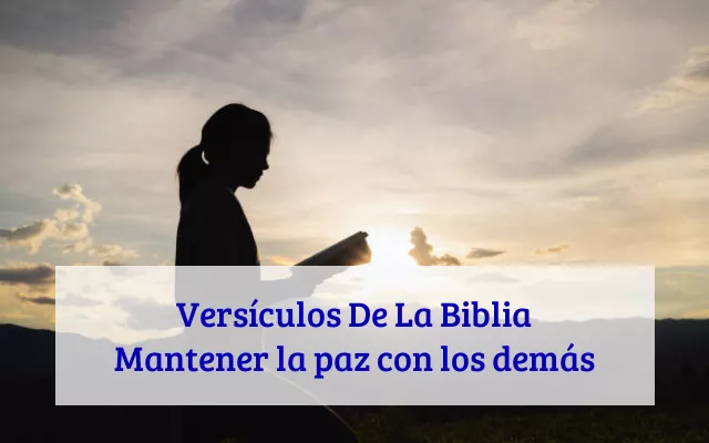 Versículos De La Biblia Mantener la paz con los demás