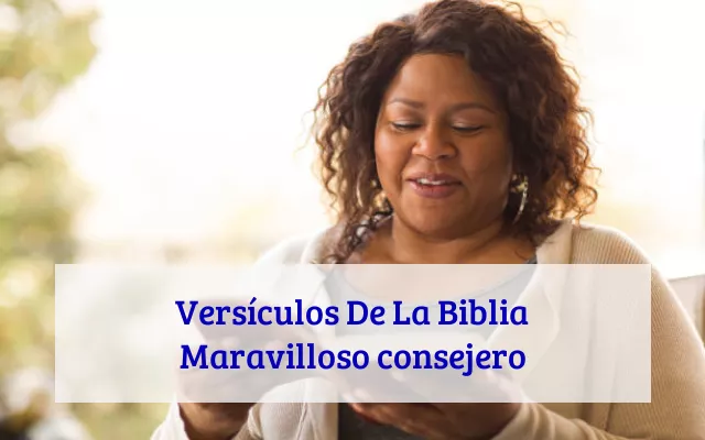 Versículos De La Biblia Maravilloso consejero