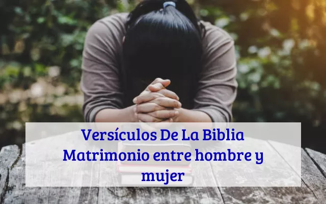 Versículos De La Biblia Matrimonio entre hombre y mujer