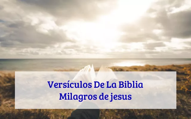 Versículos De La Biblia Milagros de jesus