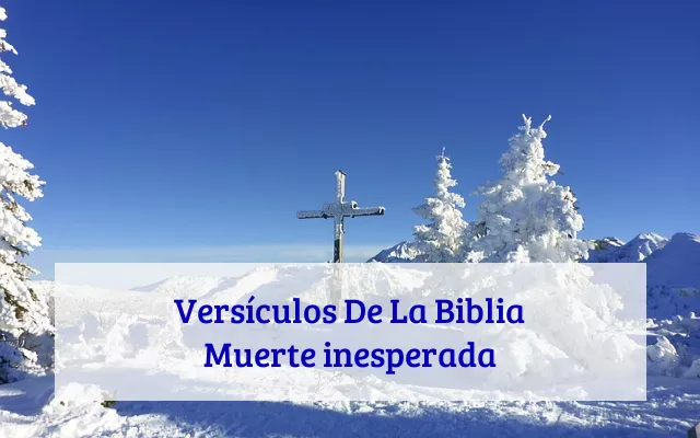 Versículos De La Biblia Muerte inesperada